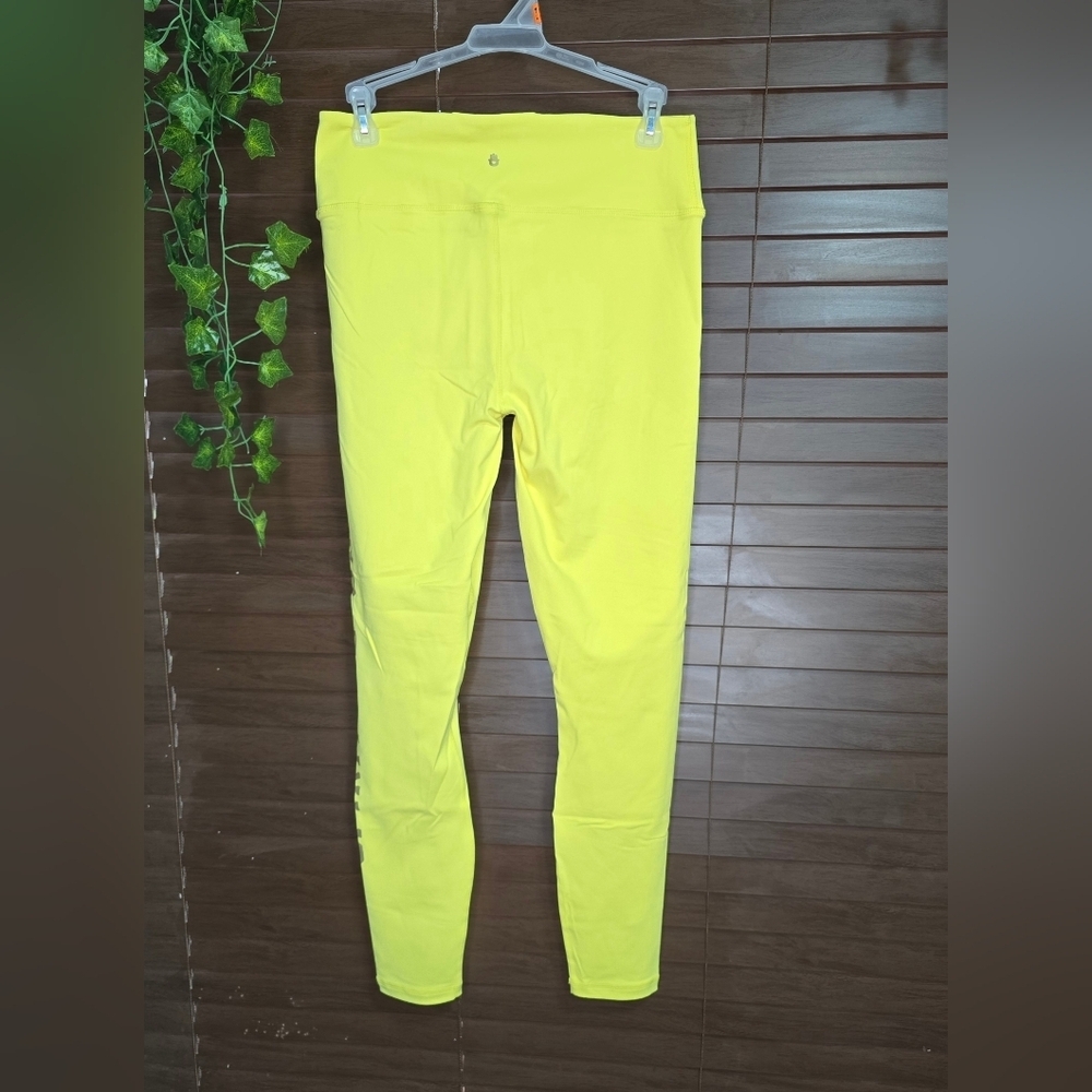 Spiritual Gangster Neon Yellow High-rise Full Length Leggings Women's Size Large - Picture 2 of 12
